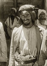 Manga Arab dhow captain. Portrait of a Kanuri dhow captain, carrying a large crooked 'jembia'