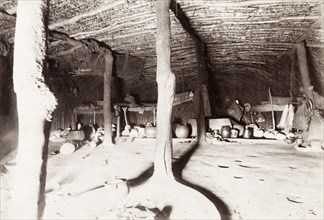 Interior of a traditional Zulu dwelling. The spacious interior of a traditional Zulu dwelling. A