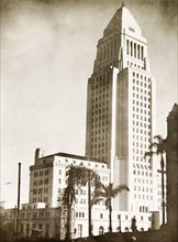 Los Angeles City Hall. View of Los Angeles City Hall, a 454 feet high building designed by