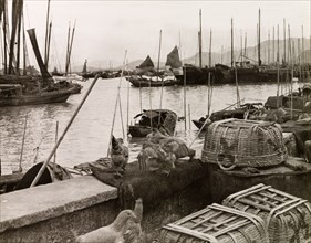 Inner Harbour, Macau. Junks and sampans crowd the waters of Inner Harbour, which is encircled by