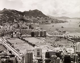 Victoria Park, Hong Kong. View over Victoria Park on Hong Kong Island, located on the shore of