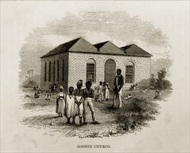 Goshen Church, Jamaica. A woodcut illustration of Goshen Church, taken from Reverend George
