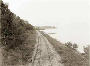 Trinidad Government Railway line. View of a section of railway track built by Trinidad Government