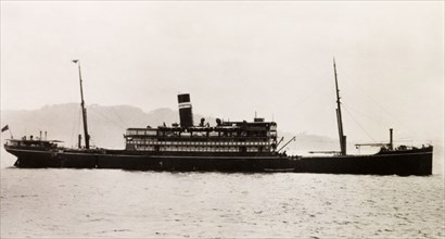 S.S. Domala. View of the passenger liner S.S. Domala. Launched in 1921, the steamer operated