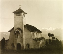 The chapel of St Paul's School, Darjeeling. View of the Anglican chapel of St Paul's School,