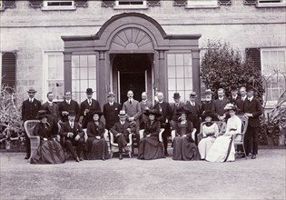 Duke of Connaught in St Helena. The Duke and Duchess of Connaught assemble for a photograph with