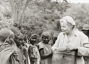 Nellie Grant meets Kikuyu women. Nellie Grant, the wife of settler farmer Jos Grant and mother of