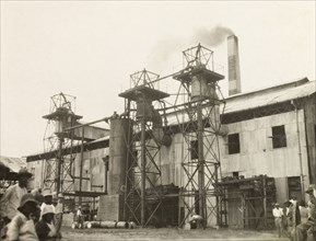 Sugar processing factory. A sugar processing factory on a sugar plantation. Trinidad and Tobago,