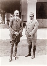 Governor of Madras and Elaya Rajah of Nilambur. Sir Arthur Lawley, Governor of Madras, poses with
