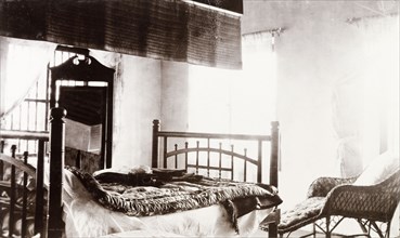 Governor' s bedroom at Edakkara lodge. Interior shot of a bedroom in the bungalow at Edakkara