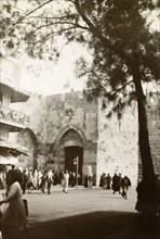 Jaffa Gate, Jerusalem. View of Jaffa Gate on the western section of Jerusalem's old city walls.