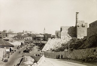 Tower of David, Jerusalem. View of the Tower of David, a medieval fortress in Jerusalem. Jerusalem,