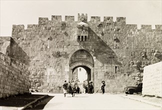 St Stephens Gate, Jerusalem. View of St Stephens Gate (the Lion's Gate) on the eastern section of