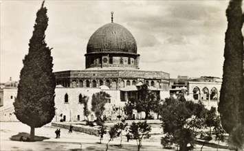 Dome of the Rock, Jerusalem. View of the Dome of the Rock (also known as Mosque of Umar) situated
