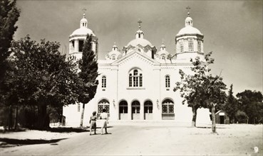 The Holy Trinity Church, Jerusalem. The facade of the Holy Trinity Church, a Russian Orthodox