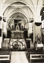 Church of the Annunciation, Nazareth. Interior of the Church of the Annunciation, where according