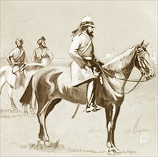 Hodson, of Hodson's Horse'. Illustrated portrait of Colonel William Stephen Raikes Hodson