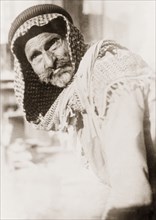 Portrait of an Arab man, Palestine. Portrait of an elderly Arab man, taken on a street in Palestine