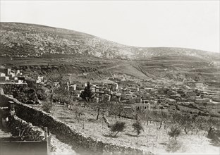 Silat al Dahar, Palestine. View over the Palestinian village of Silat al Dahar, situated in a