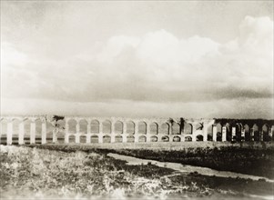 Roman aqueduct near Acre. The remains of a Roman aqueduct near Acre, which once brought freshwater