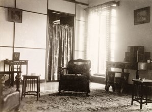A 1930s drawing room in Calcutta. The interior of a 1930s drawing room, located in the flat above