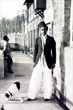 A 'Gentleman's Gentleman'. Full-length portrait of an Indian valet named Abdul, employed by British