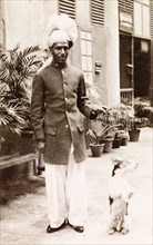 A 'Gentlemen's Gentleman'. Full-length portrait of an Indian valet named Abdul, employed by British