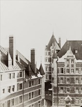 Chateau Frontenac, Quebec. View of the turreted Chateau Frontenac, a grand hotel built in 1893 in a
