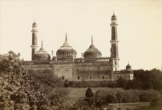 Asafi Imambara, Lucknow. Rear view of the Asafi Imambara at Lucknow, a mosque built in 1784 as part