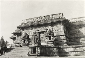 facade of Chennakesava Temple. View of the ornately carved facade of Chennakesava Temple, a 12th
