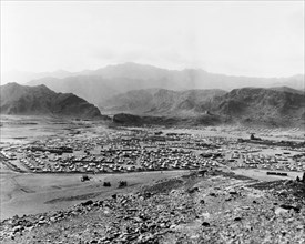 Military camp at Landi Kotal. View looking south across an Indian Army camp, located in a mountain