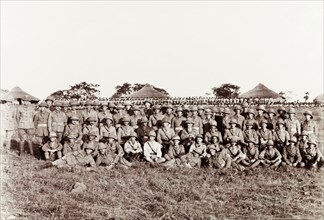 First Service Battalion of the Nigerian Regiment. Group portrait of British officers from the First
