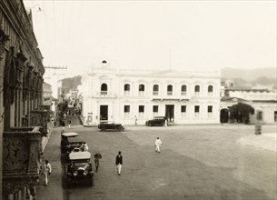 Government building, Santa Marta. View of a government building in a large city square in Santa