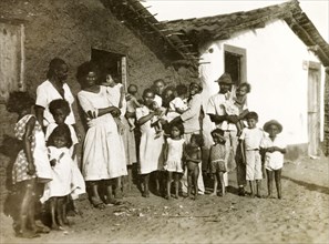 Brazilian families in Natal. A number of Brazilian families assemble for an informal portrait
