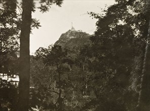 Christ the Redeemer on Corcovado Mountain. The landmark statue of Christ the Redeemer stands atop