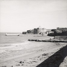 The old fort on Diu Island. View of the old fort on Diu Island, built by the Portuguese during the