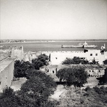 The old fort on Diu Island. View over the old fort on Diu Island, built by the Portuguese during