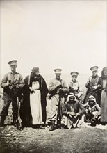 Royal Ulster Rifles with Arab villagers. Soldiers of the Royal Ulster Rifles, an Irish infantry