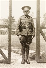 Private James Murray. Full-length portrait of Private James Murray, standing to attention in full