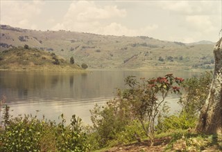 Lake Bunyonyi from Sharp's Island. View from Sharp's Island of Lake Bunyonyi near the Uganda-Rwanda