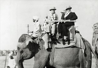 A ride on an elephant. George Boon: His Excellency Victor Hope, 2nd Marquess of Linlithgow and