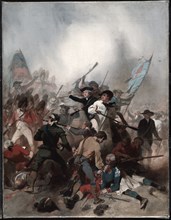 Battle of Bunker Hill, 1775.  Created by Chappel, Alonzo, 1828-1887