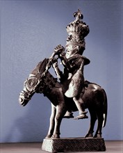 A warrior on horseback