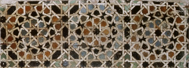 Geometric tile mosaic from the now destroyed madrasa founded by the Ziyanid sultan Abu Tashfin at Tlemcen
