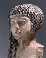 Bust of a young woman possibly a daughter of Akhenaten or an Amarna princess in the court of King Smenkhkare or Tutankhamun