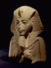 Upper part of a shabti of Akhenaten (Amenhotep IV) Country of Origin: Egypt