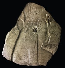 Relief portait of Queen Tiye wife of Amenhotep III and mother of Akhenaten