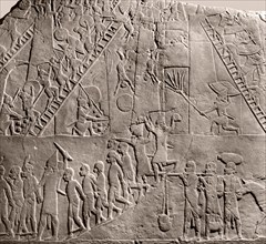 Stone relief from the palace of Ashurbanipal