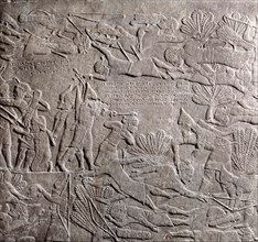 Stone relief from the palace Ashurbanipal