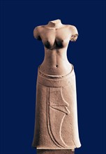 Unfinished statue of female buddhist figure